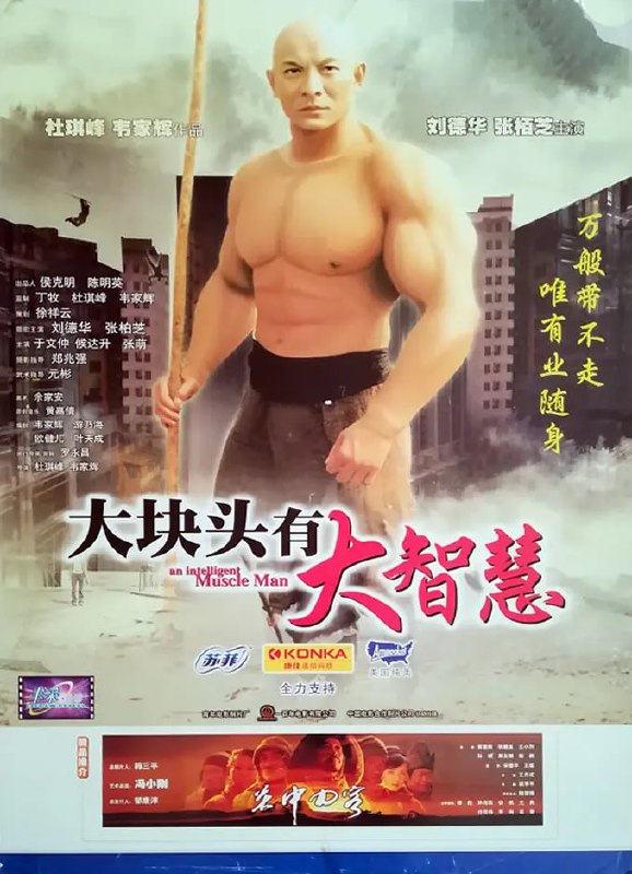 名称：大块头有大智慧 大隻佬 (2003)描述：大隻佬(刘德华 饰)在跳艳舞时与前来扫黄的警花李凤仪(张柏芝 饰)相遇，同时，重案组亦在附近调查一起印度人杀人案