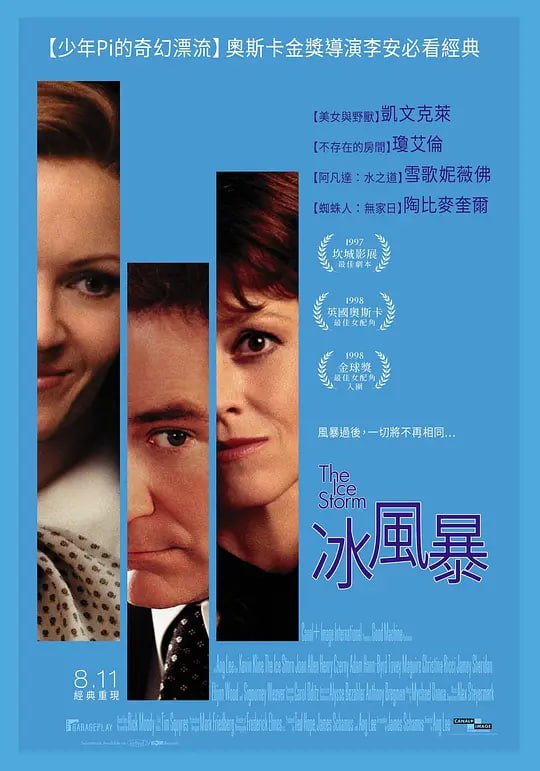名称：冰风暴 The Ice Storm (1997)描述：1973年美国康涅狄格州，感恩节快要到来，一场冰风暴也即将到来