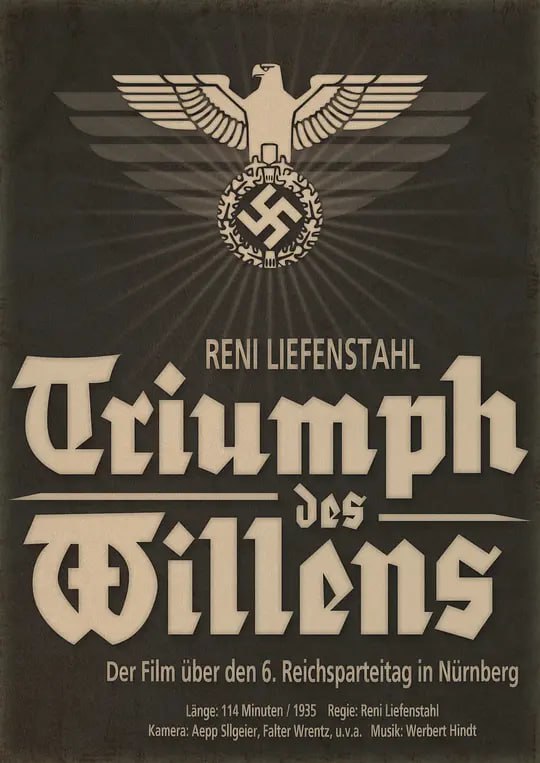 名称：意志的胜利 Triumph des Willens (1935)描述：1934年，德国著名女导演莱尼•里芬斯塔尔(Leni Riefenstahl)受邀拍摄了《意志的胜利》
