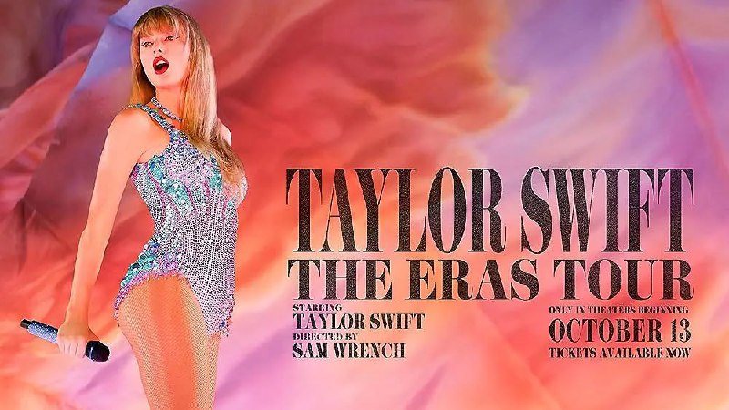 名称：泰勒·斯威夫特：时代巡回演唱会 Taylor Swift The Eras Tour (2023)描述：泰勒·斯威夫特：时代巡回演唱会 Taylor Swift The Eras Tour影片展现了全球流行音乐天后泰勒·斯威夫特2023年时代巡回演唱会的魅力音乐现场，极致呈现泰勒音乐生涯10张创作专辑内40余首歌曲的音乐能量，同时更以超强品质还原出巡回演出现场盛况